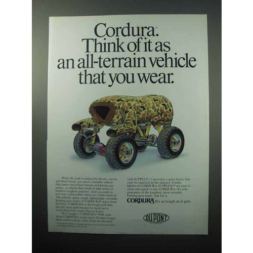1988 Du Pont Cordura Nylon Ad - All-Terrain Vehicle