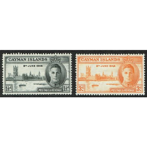 Cayman Islands 1946 Victory set 2v SG127/128 MM