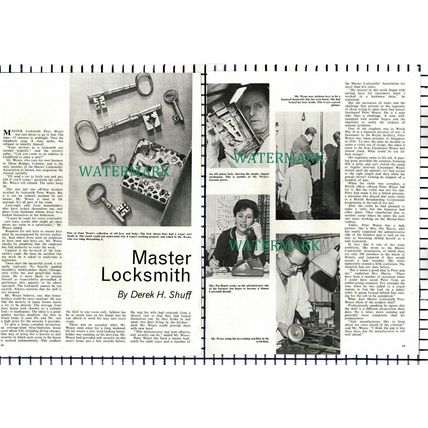 (8428) Peter Weare Locksmith Crawley Sussex - 1966 Article