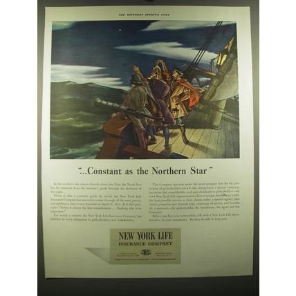 1941 New York Life Insurance Company Ad - Constant as the Northern Star