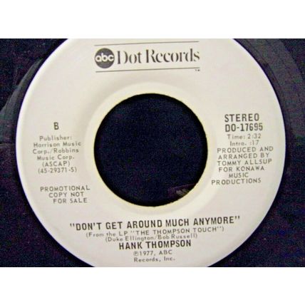 Hank Thompson-Just An Old Flame / Don't Get Around Much Any-45rpm-1977-EX *Promo