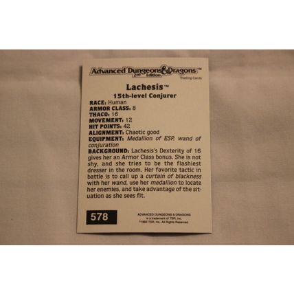 Lachesis 1992 TSR 2nd Edition Dungeons & Dragons NO.578
