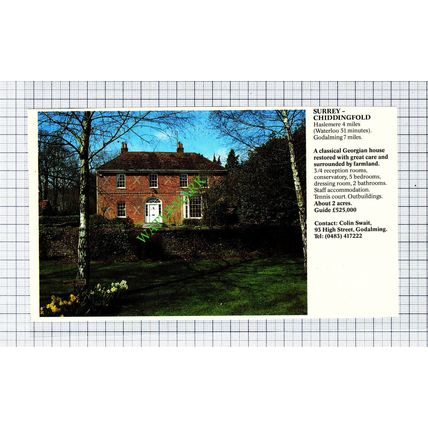 Chiddingfold Surrey House Advert - 1991 Cutting