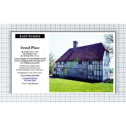 Iwood Place Sussex House Advert - 1991 Cutting