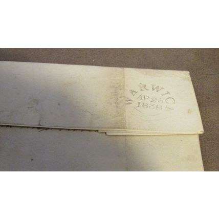 QV Quen Victoria 1838 GB Pre-Stamp Cover to Coventry - Warwick fr - ref20