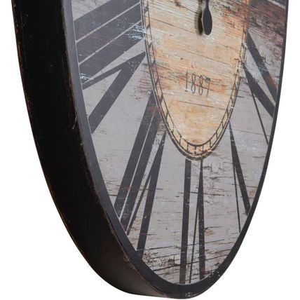 Creative Co-Op Distressed Wood Wall Clock-29" Oval-Gray-NEW-SEALED-FAST SHIPPING