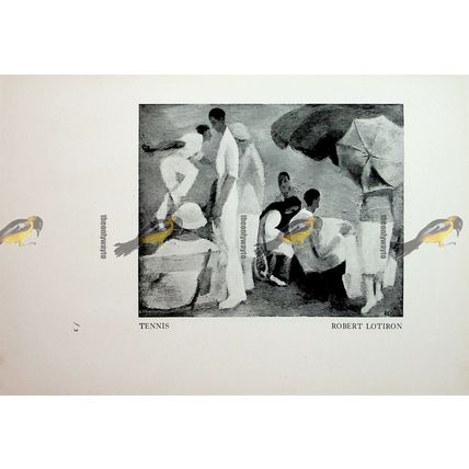 Tennis, Robert Lotiron & La Lecture, Gino Severini, Book Illustration, 1920