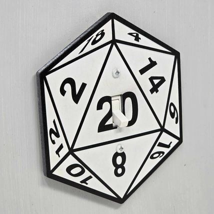 D20 Light Switch Cover RPG Role Playing Dungeons & Dragons Dice Board Game Home