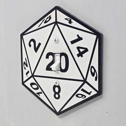 D20 Light Switch Cover RPG Role Playing Dungeons & Dragons Dice Board Game Home