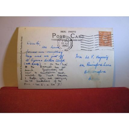 THE HOLIDAY FELLOWSHIP, DOVEDALE used postcard RP 1942 pm . LONGSHAW CENTRE =