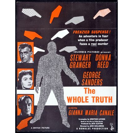 WHOLE TRUTH 1958 Stewart Granger, Donna Reed, George Sanders TRADE ADVERT