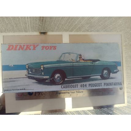 Dinky No528. Peugeot 404 Cabriolet - Reproduction / Replica Box