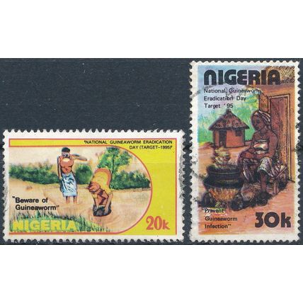 National Guineaworm Eradication Day: 20k & 30k - Nigeria 1991 - F H - SG 605/6