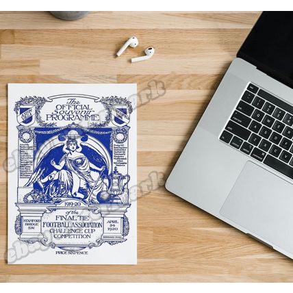 1920 - 1930 FA Cup Final Programme Cover A5 Prints *FREE P&P