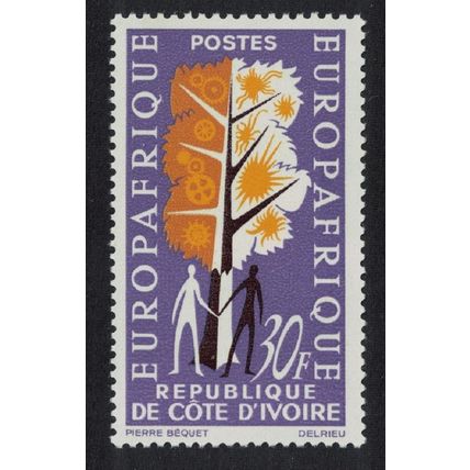 Ivory Coast First Anniversary of European-African Convention 1964 MNH SG#246