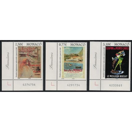 Monaco Advertising Posters 3v Corners Number 2005 MNH SG#2708-2710 MI#2750-2752