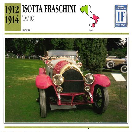 Collectors Club card. Classic Cars. Isotta Fraschini TM/TC