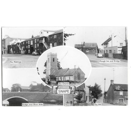 Snape, Suffolk, Multiview RP Postcard.