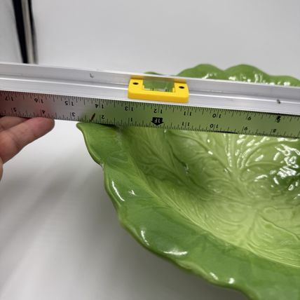 Metlox Manufacturing & Co USA Art Pottery Large Cabbage Ceramic Green Bowl 4”x15