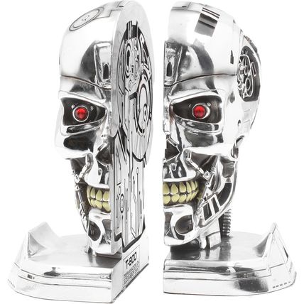 Nemesis Now T-800 Terminator 2 Bookends, Sci-Fi Bookcase Decor, Hand-Painted Res