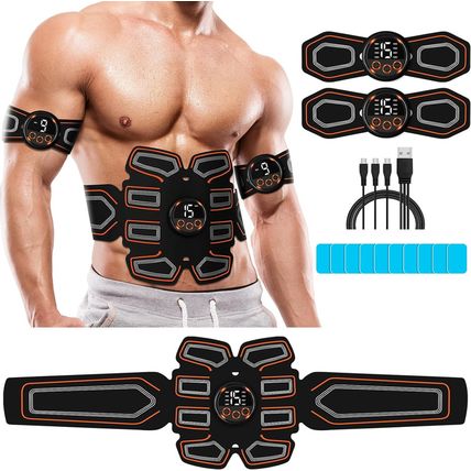 ABS Stimulator, Ab Toning Belt Trainer, Workout Equipment for Men & Women - BFB-