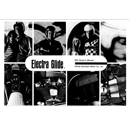 HARLEY-DAVIDSON ELECTRA GLIDE OWNERS MANUAL 1970 MOTORCYCLE 64 PAGES IN ENGLISH