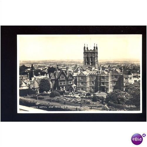 Worcestershire MALVERN Abbey Hotel & Priory Church Postcard (G.6522)