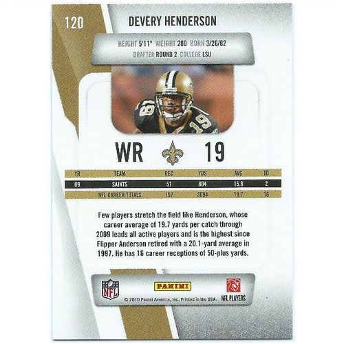 2010 Prestige - #120 - Devery Henderson