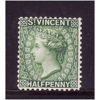 ST VINCENT 1885 SG 47 1/2d GREEN M / MINT #2