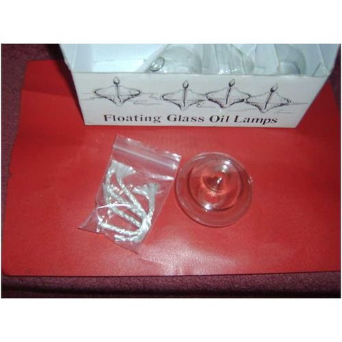 FLOATING GLASS OIL LAMPS x 4 (23/01)