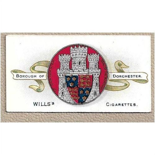 WILLS Cigarette card Borough Arms DORCHESTER No.184 Fourth Series