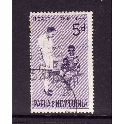 PAPUA & NEW GUINEA 1964 SG 57 5d VIOLET HEALTH CENTRES FINE USED