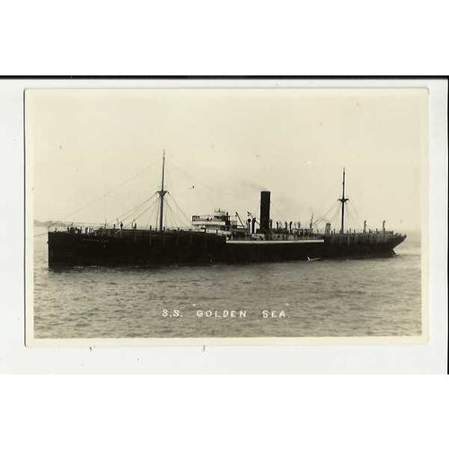 Wylie Ross & Co. SS GOLDEN SEA Postcard by Feilden