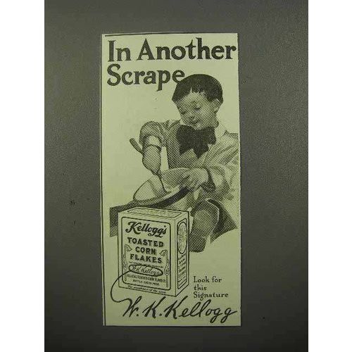 1912 Kellogg's Toasted Corn Flakes Cereal Ad - Scrape
