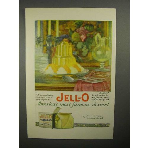 1922 Lemon Jell-O Dessert Ad!