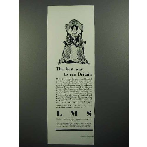 1930 LMS Railway Ad - The Best Way to See Britain