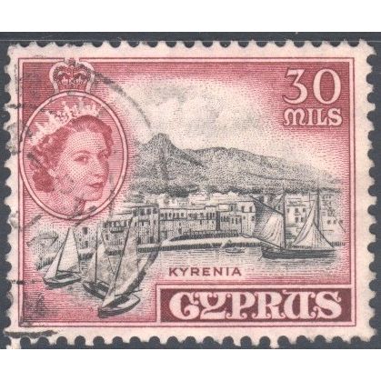 Cyprus 1955 - SG180 - 30m - Kyrenia Harbour - used