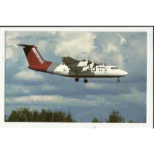 Aviation MARKAIR DHC-7-103 Postcard by Buchair (8934)