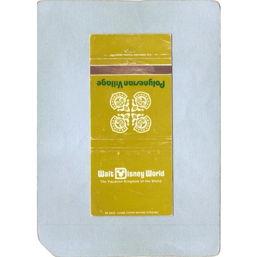 FL Orlando Amusement Park Matchcover Walt Disney World Polynesian Village ~199