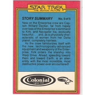 STAR TREK ' THE MOTION PICTURE ' 1979 Colonial card # 32