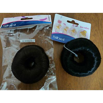 SIBEL HAIR BUN RING ROLLER in Dark Brown or Black BRAND NEW