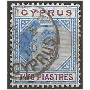 Cyprus 1904 SG65 2pi Blue & Purple Fine Used . .. .