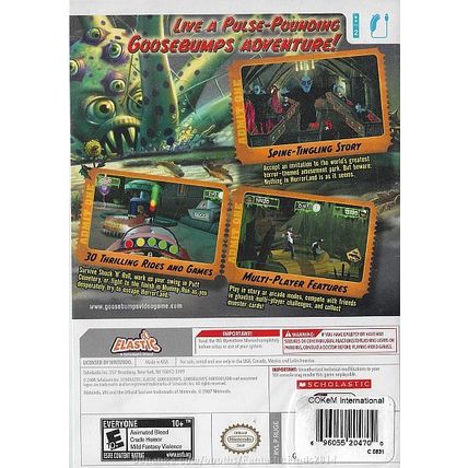 Nintendo Wii - Goosebumps: HorrorLand (2008) *Brand New & Sealed / Scholastic*