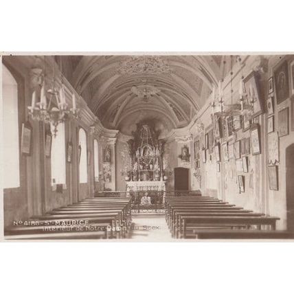 St Maurice Notre Dame Chapelle 2x Antique Postcard