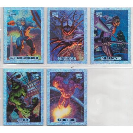 MARVEL MASTERPIECES ' HOLOFOIL 10 card ' SET (1994)