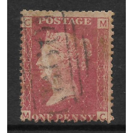 GREAT BRITAIN QV 1858 - 79 1d PENNY RED PLATE 88 MC SG 44 FINE USED#