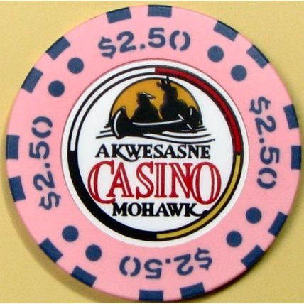 Akwasasne. $2.50 Casino Chip. Hogansburg, NY. Z63.