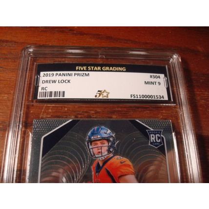 2019 Panini Prizm, Graded Mint 9, DREW LOCK Rc, Beoncos
