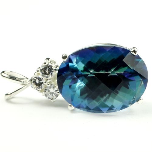 Neptune Garden Topaz, 925 Sterling Silver Pendant, SP016