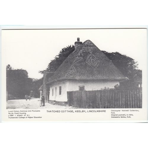 Thatched Cottage Keelby Lincolnshire Reproduction Postcard 30